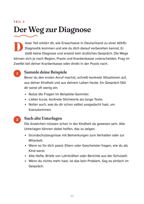 Der Weg zur Diagnose
